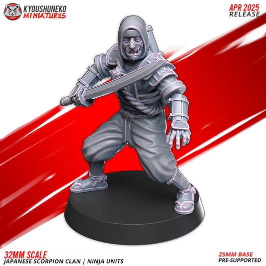 Kyoushuneko Miniatures - Ninja 6, Japanese Scorpion Clan 2025 April