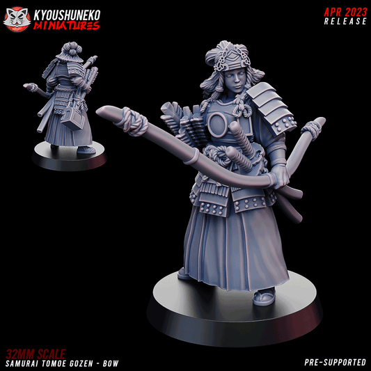 Kyoushuneko Miniatures - Samurai Tomoe Gozen Archer, Nippon Army - 2023 December