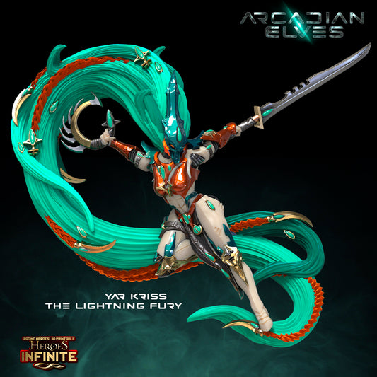 Heroes Infinite Raging Heores -Yar Kriss The Lightning Fury, ELdar - Arcadian Elves