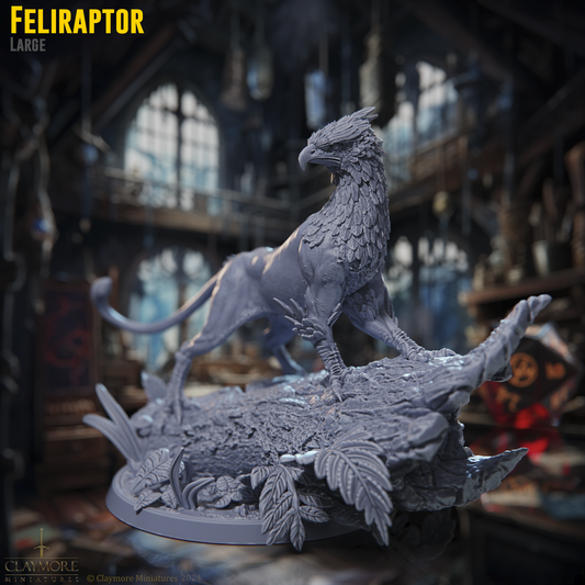 Claymore Miniatures - Feliraptor - L - Rossvalds Bestiary of The Unknow 2024 November Release 35mm