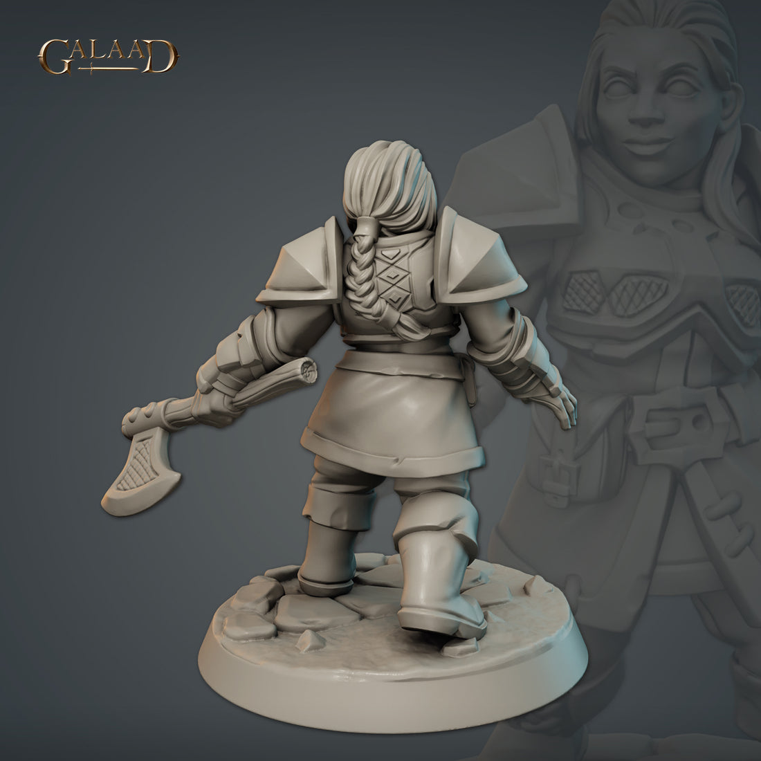 Galaad - Female Dwarf 01 Paladin - Caravan and Dwarves 2023 September