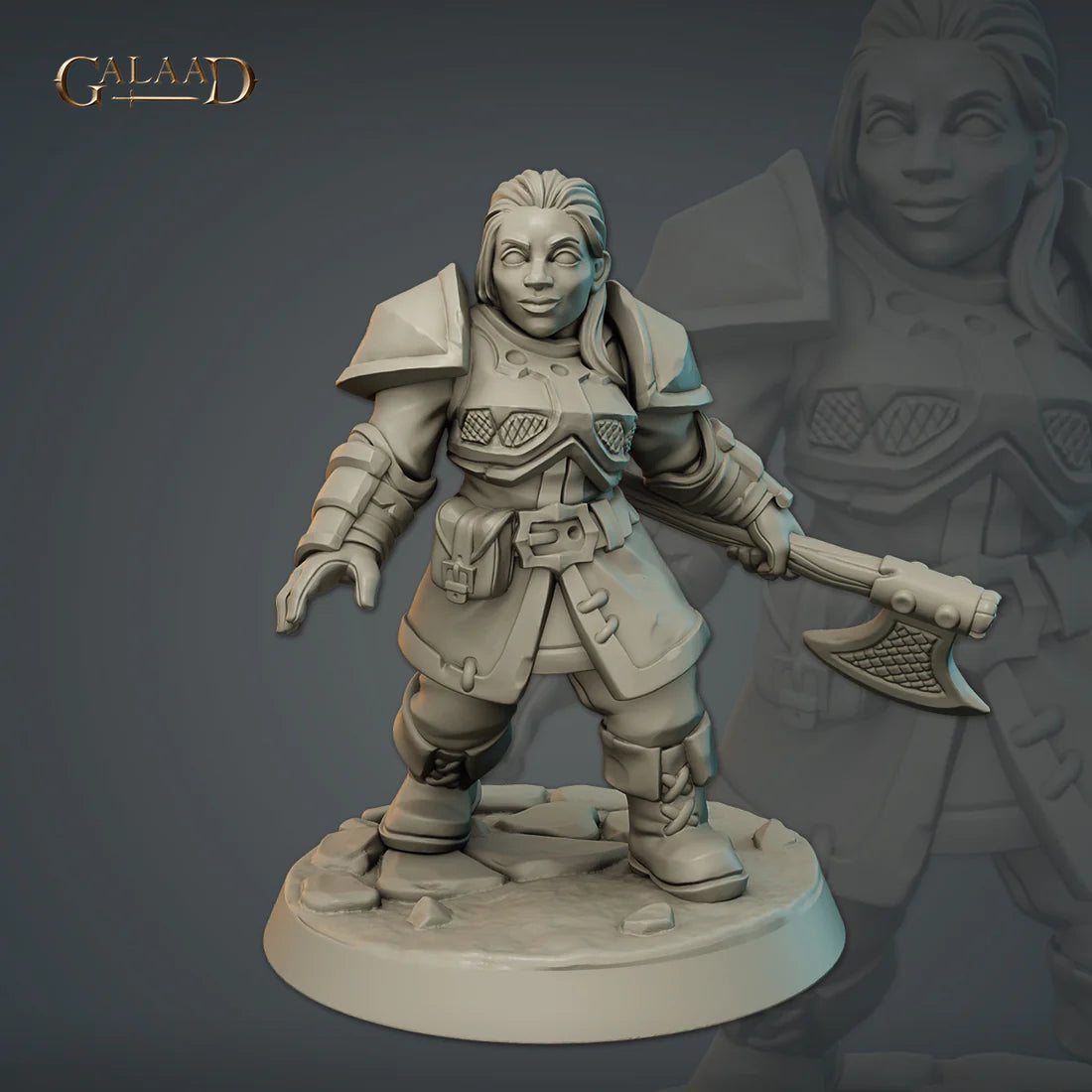 Galaad - Female Dwarf 01 Paladin - Caravan and Dwarves 2023 September