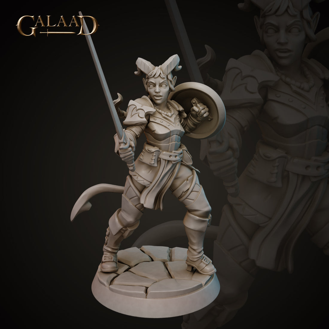 Galaad - Fknight 01 Tiefling Fighter - Tieflings 2023 June