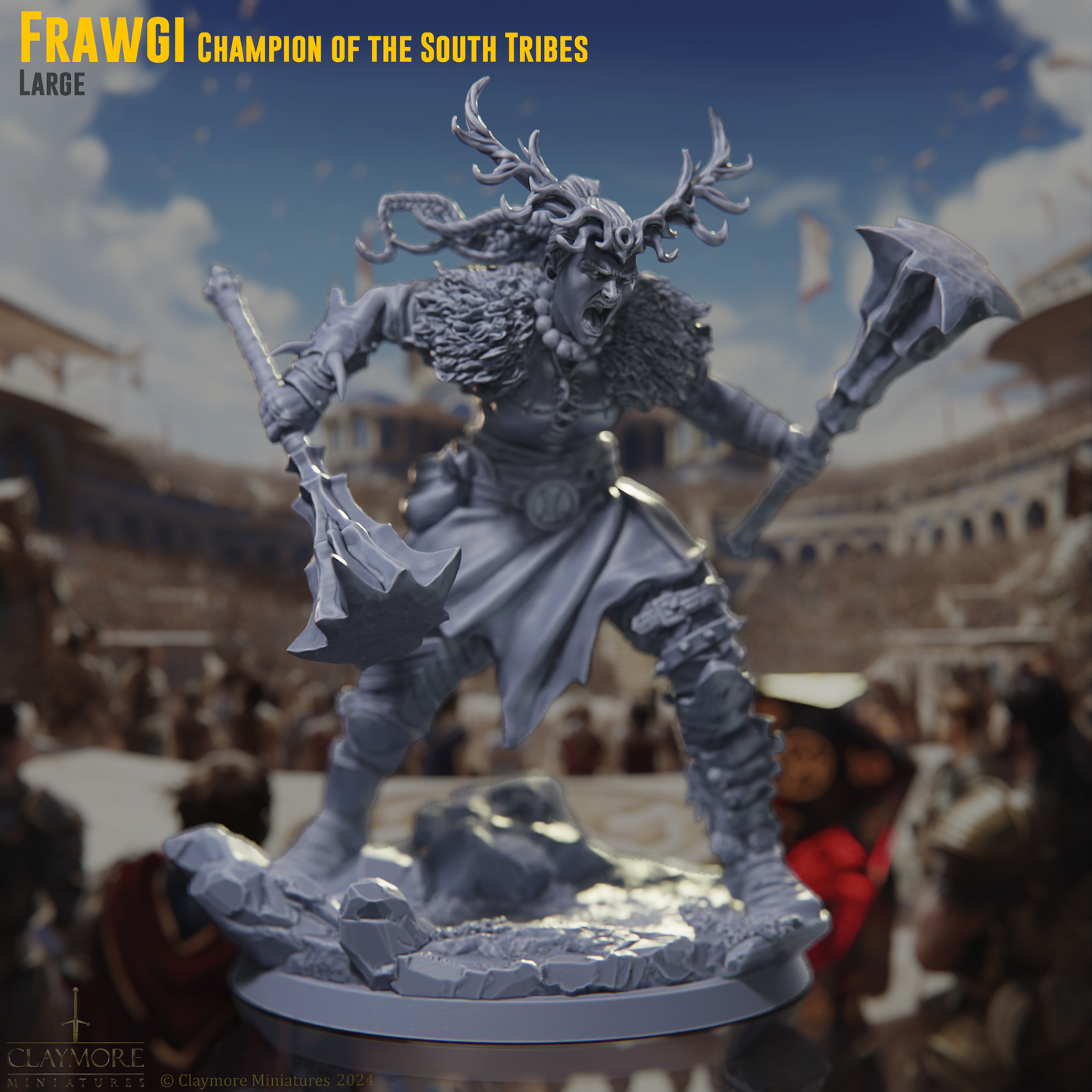 Claymore Miniatures - Frawgi, Champion of the South Tribes (Large) - Tournament of Champions 2025 January