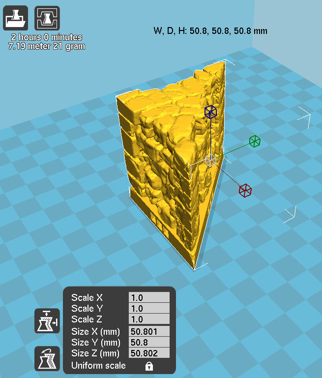 Printable Scenery - Rustic Stone Full Risers