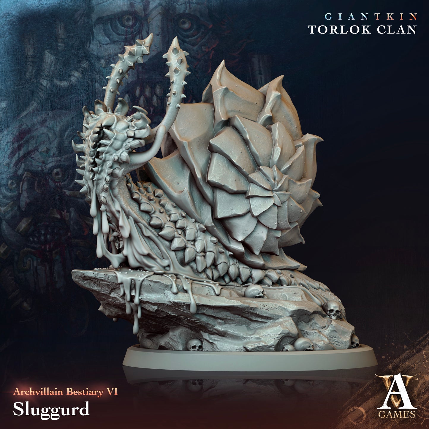 Archvillain Games - Sluggurd Giant Snail Archvillain Bestiary Vol. 6 Giantkin - Torlok Clan 2024 February