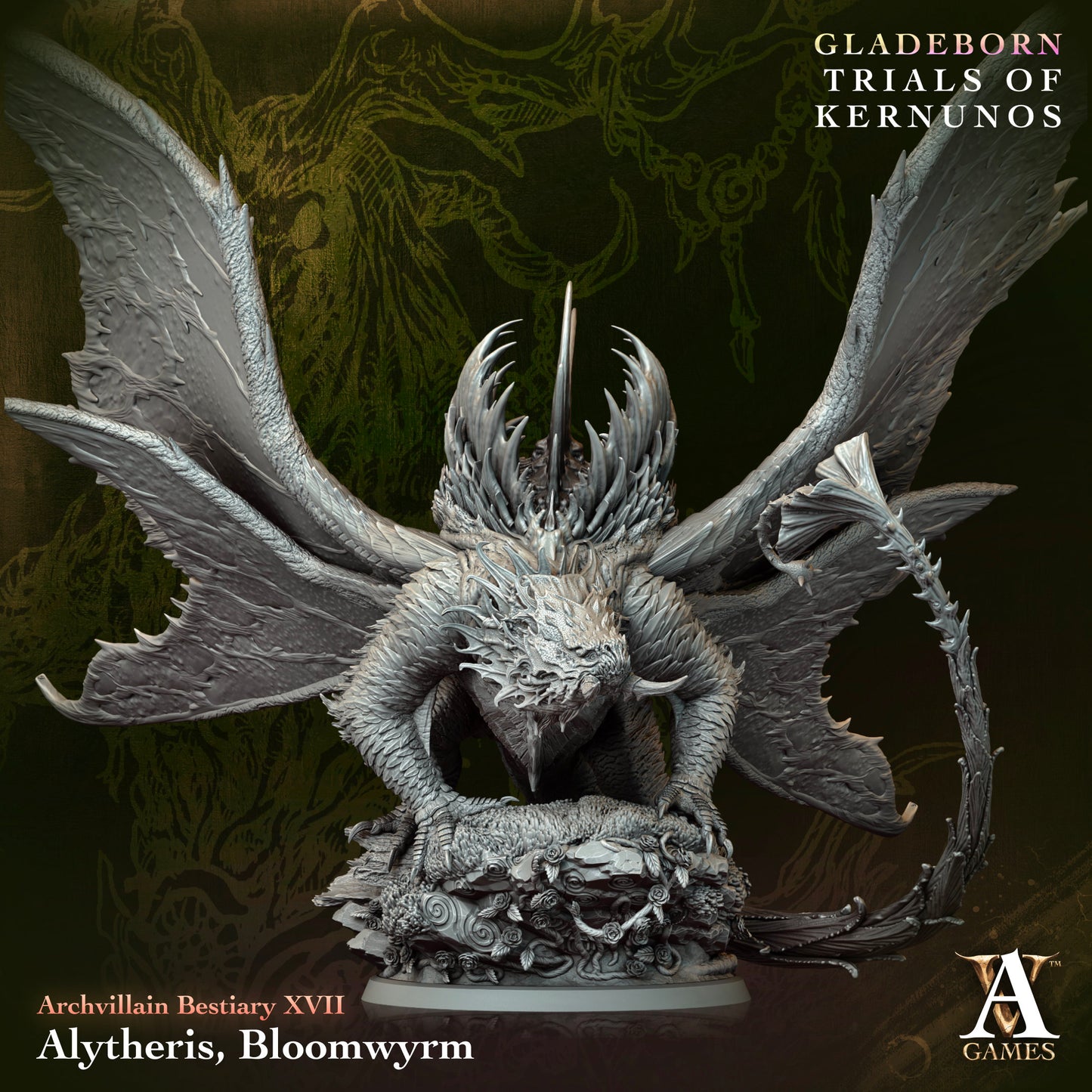 Archvillain Games - Alytheris the Bloomwyrm - Archvillain  Bestiary Vol. XVII 2025 January