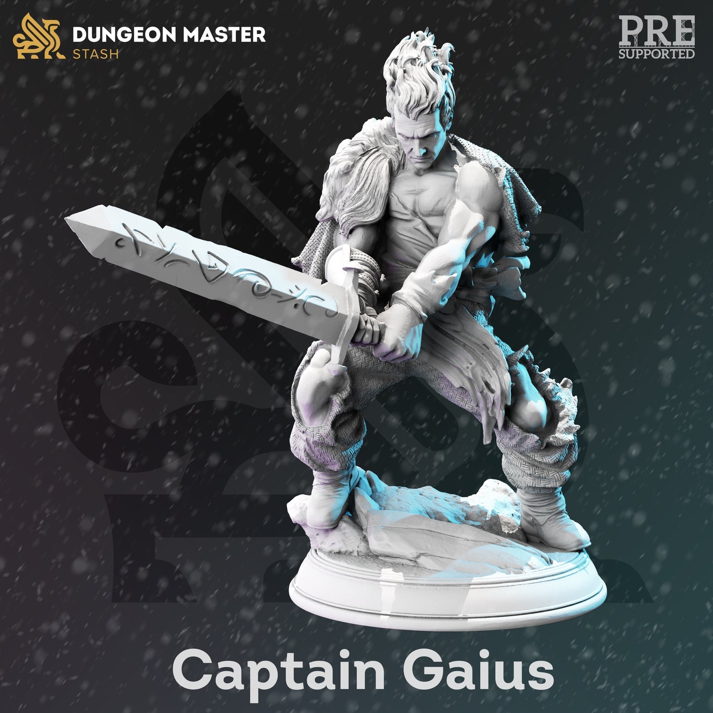 DM Stash - Captain Gaius Male Human Fighter - The Frozen wastes of Oldavor 2021 December Release
