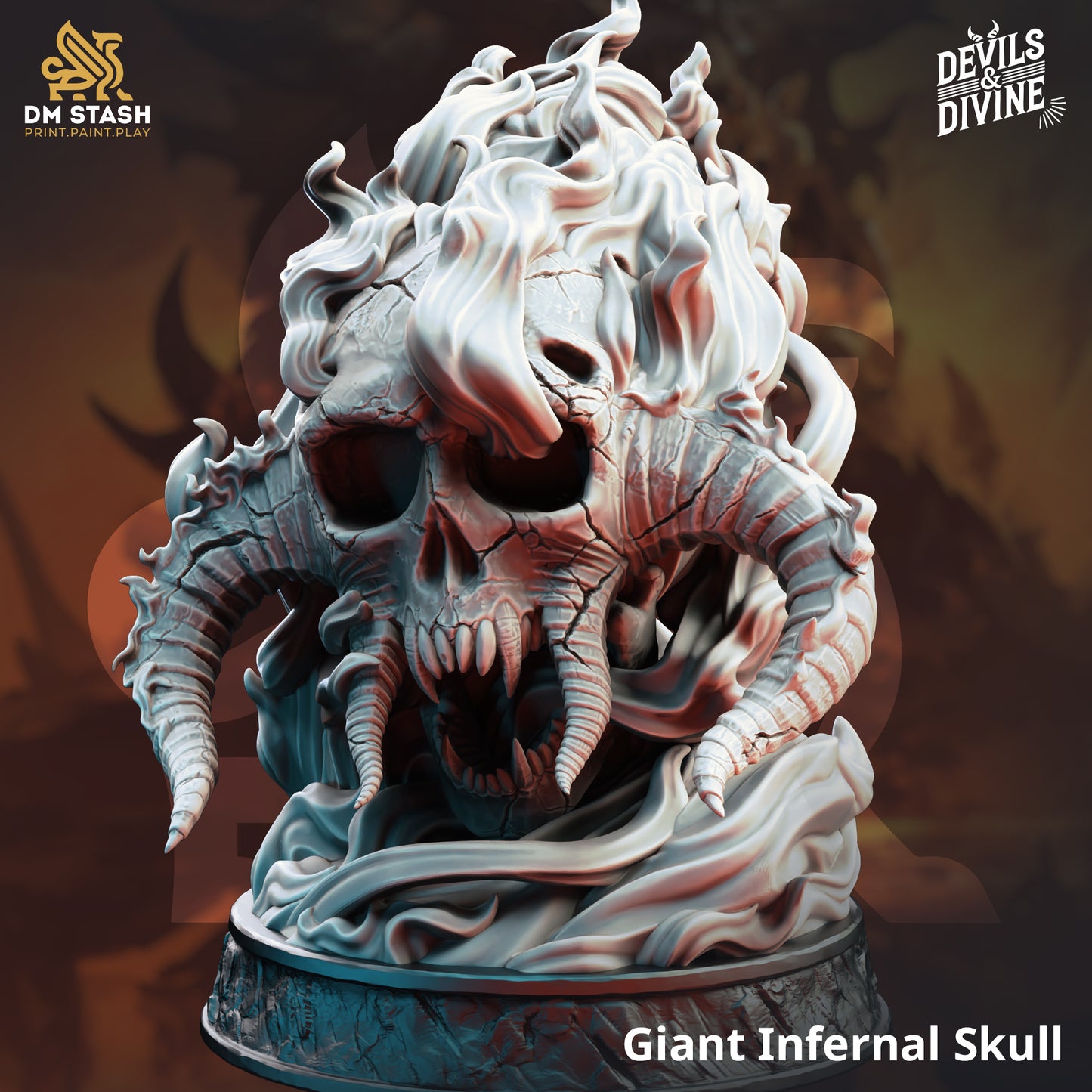 DM Stash - Giant Infernal Skull (Large) - Devils and Divine 2025 January