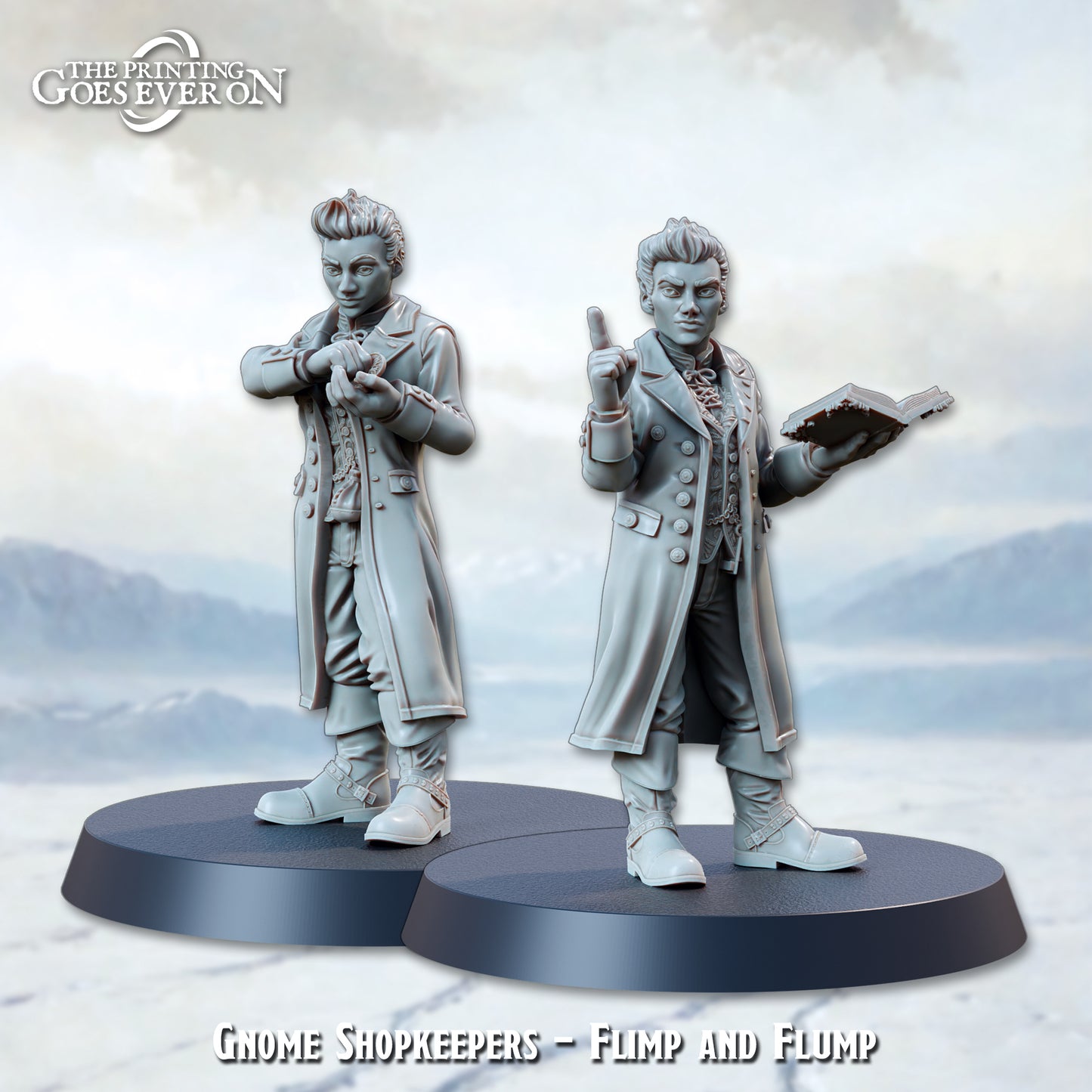 The Printing Goes Ever On - Gnome Shopkeepers Flimp and Flump - Frostbound Fate 2024 December