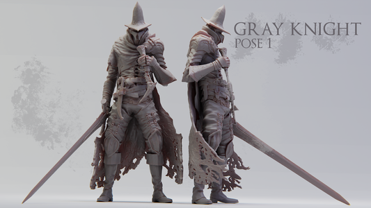 Realsteone Miniatures - Gray Knight 1 - 2023 March 40mm / 50mm