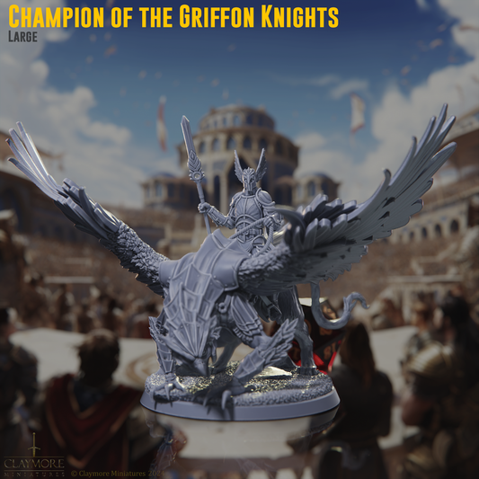 Claymore Miniatures - Champion of the Griffon Knights, Mounted (Large) - Tournament of Champions 2025 January