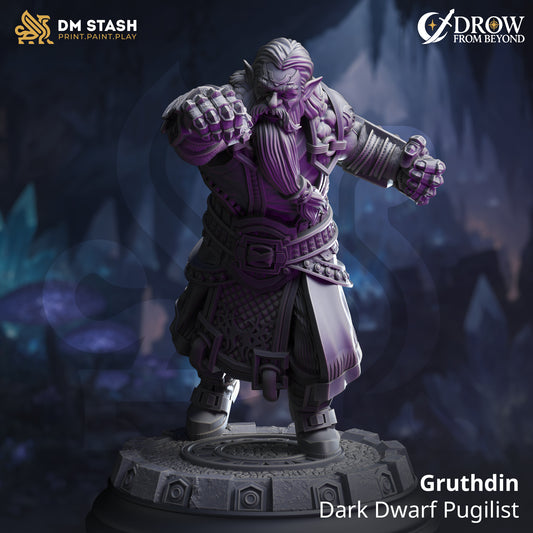 DM Stash - Gruthdin, Duergar Pugilist - Drow from Beyond 2025 August
