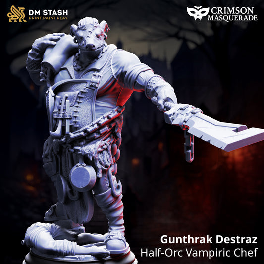 DM Stash - Gunthrak Destraz, Half-Orc Vampiric Chef (Mask) - Crimson Masquerade 2025 September
