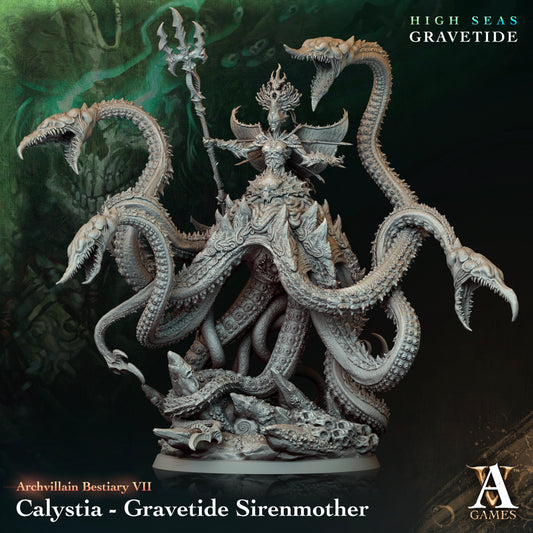 Archvillain Games - Calystia, Gravetide Sirenmother (Huge) - Archvillain Bestiary Vol. Vll - High Seas Gravetide 2024 March