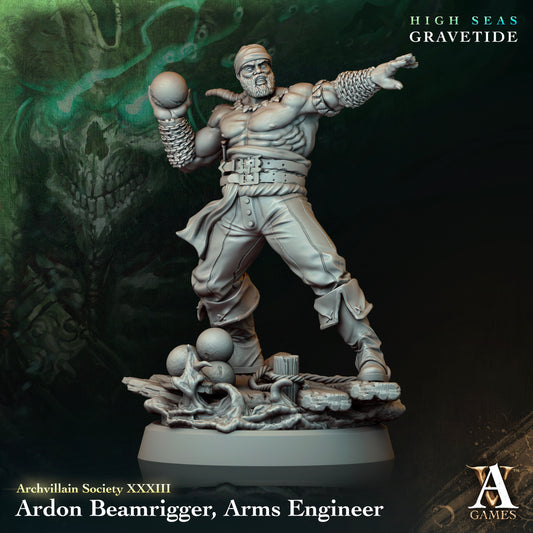 Archvillain Games - Ardon Beamrigger, Pirate Engineer - Archvillain Society Vol. XXXllI - High Seas - Gravetide 2024 march