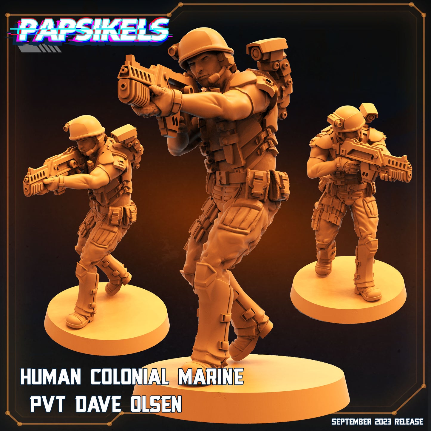 Papsikels - Human Colonial Marine, Pvt Dave Olsen - 2023 September