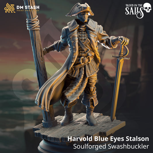 DM Stash - Harvold Blue Eyes Stalson, Warforged Swashbuckler - Blood on the Sails 2025 July