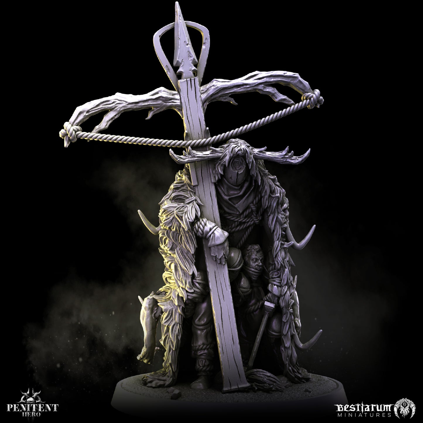 Bestiarum miniatures - Penitent Heroe - Accursed Ettin and The Wilds 2024 January Release