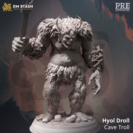 DM Stash - Hyol Droll, Cave Troll (Large) - Hexhunters of Brightstone 2023 January
