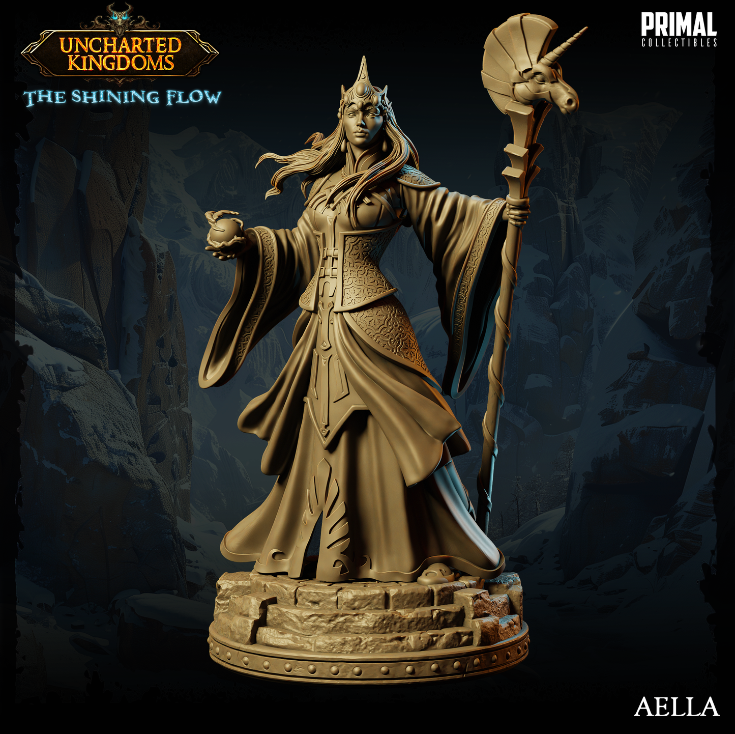 Primal Collectibles - Queen Aella, Human Wizard - UK The Shining Flow 2024 June