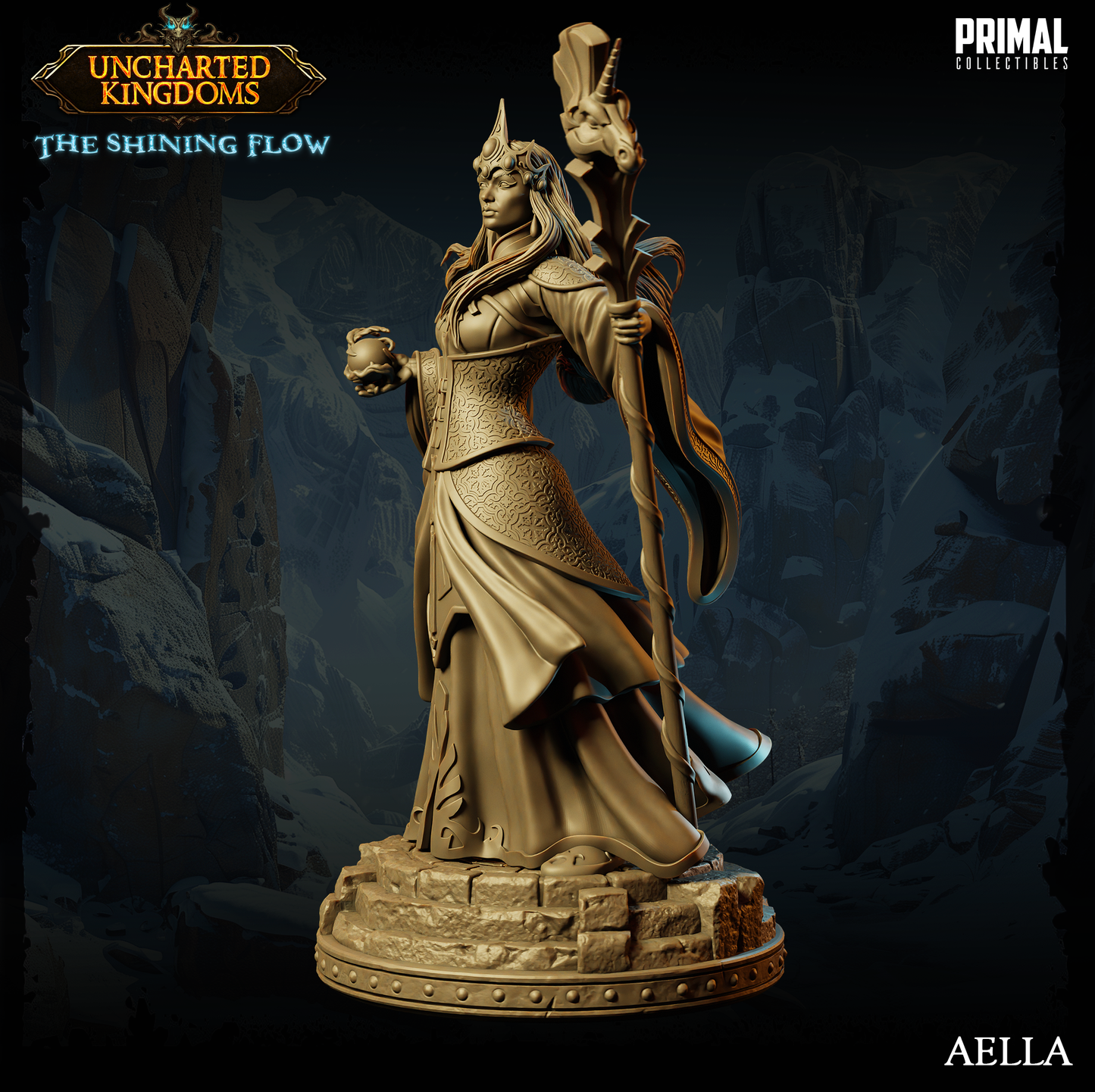 Primal Collectibles - Queen Aella, Human Wizard - UK The Shining Flow 2024 June