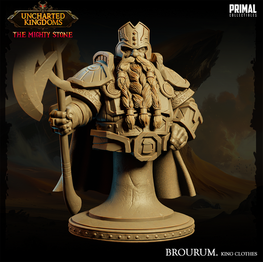 Primal Collectibles - Dwarf Brourum, King Clothes Bust - UK The Migthy Stone 2024 August