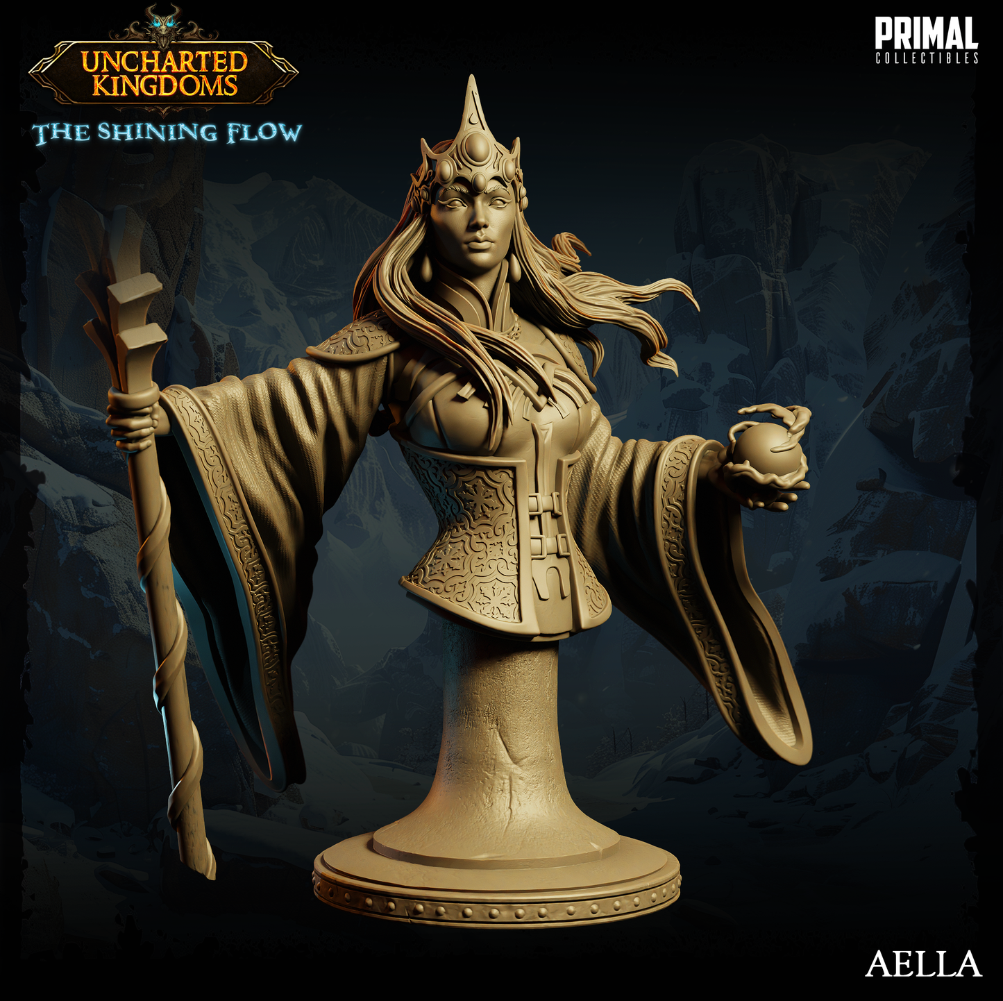 Primal Collectibles - Queen Aella, Human Wizard Bust - UK The Shining Flow 2024 June