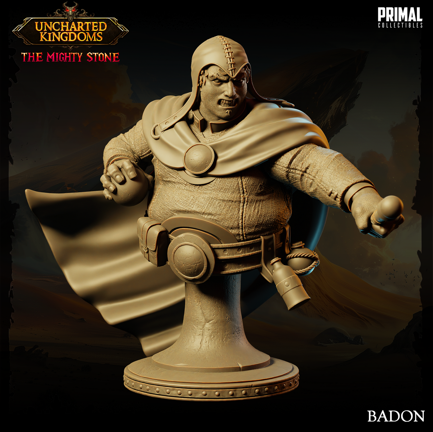 Primal Collectibles - Badon, Human Wizard Bust - UK The Migthy Stone 2024 October