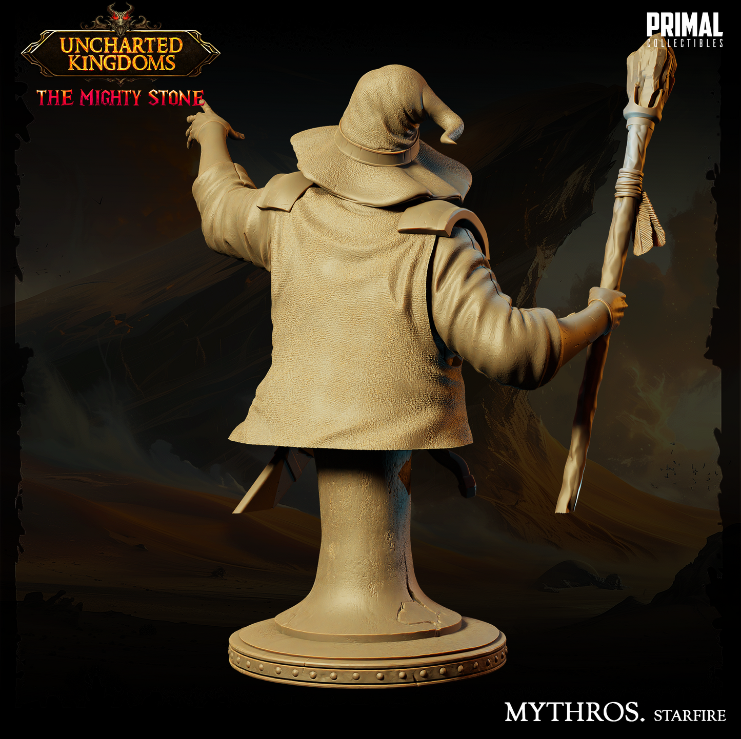 Primal Collectibles - Wizard Mythros, Human Wizard Bust - UK The Migthy Stone 2024 September