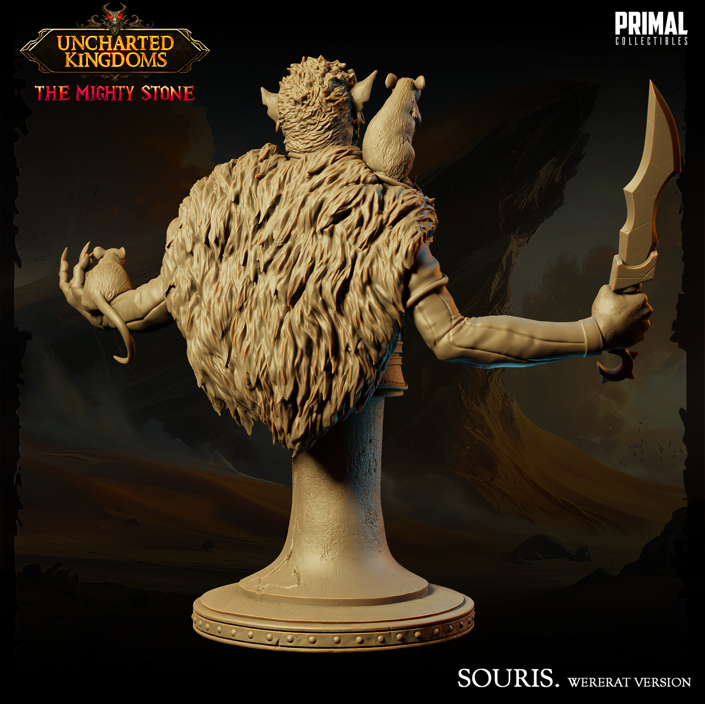 Primal Collectibles - Wererat Souris Bust - UK The Migthy Stone 2024 September