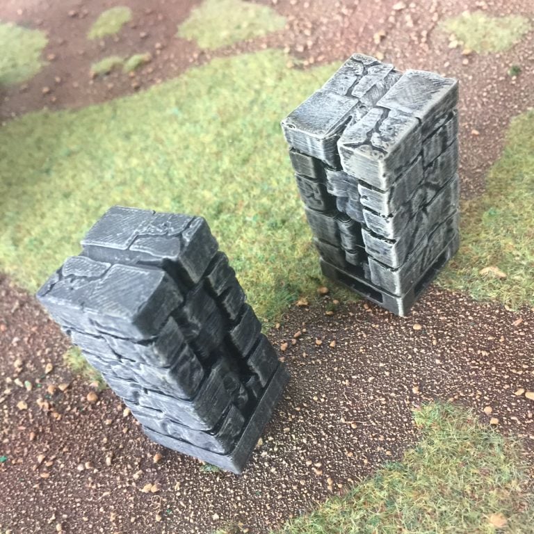 Printable Scenery - Rustic Stone Full Risers