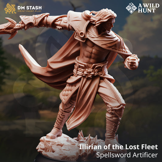 DM Stash - Illirian of the Lost Fleet, Spellsword Artificer - A Wild Hunt 2025 November