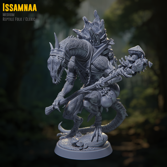 Claymore Miniatures - Issamnaa, Lizadfolk Clreic - Fall of The Eternal Kings 2025 June