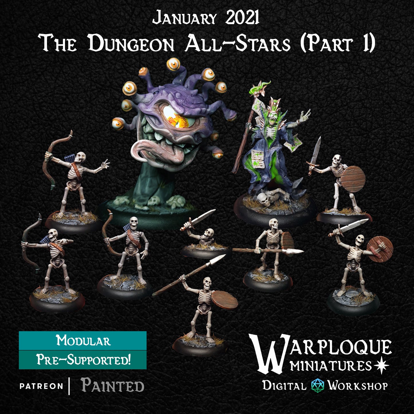 Warploque Miniatures - Dungeons All Stars 1 2021 January Release  35mm