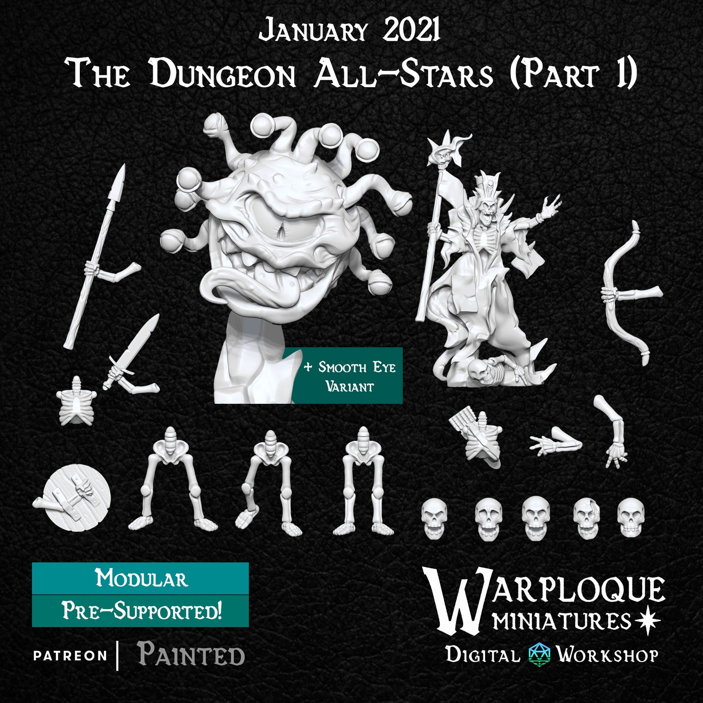 Warploque Miniatures - Dungeons All Stars 1 2021 January Release  35mm