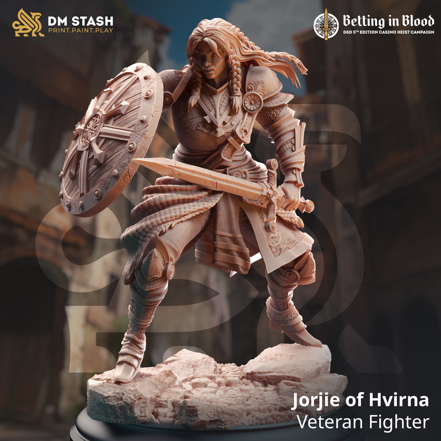 DM Stash - Jorjir of Hvirna Veteran Human Fighter - Betting in Blood 2024-11 35mm