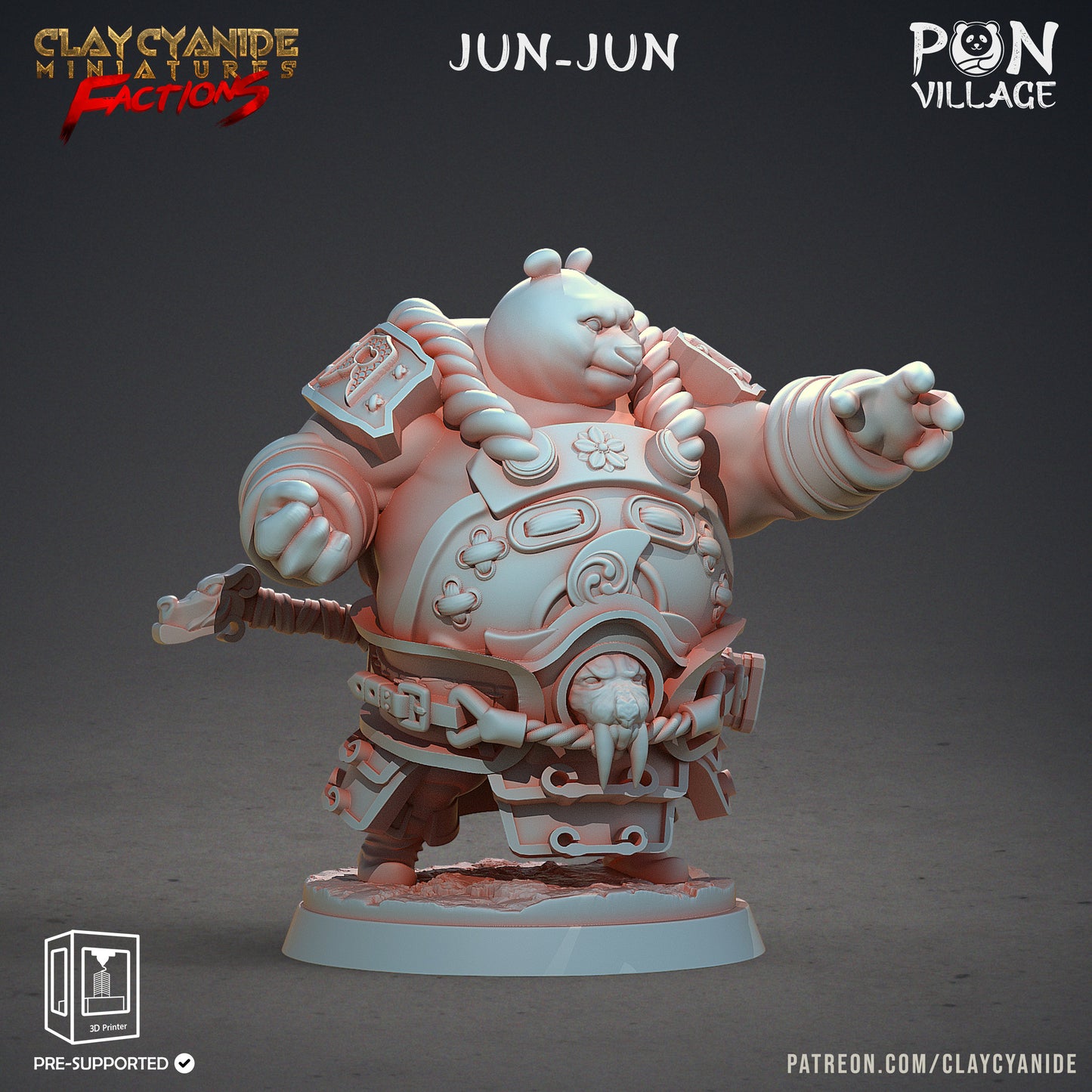 Clay Cyanide - Jun Jun, Monk Panda -Pon Village 2022 April