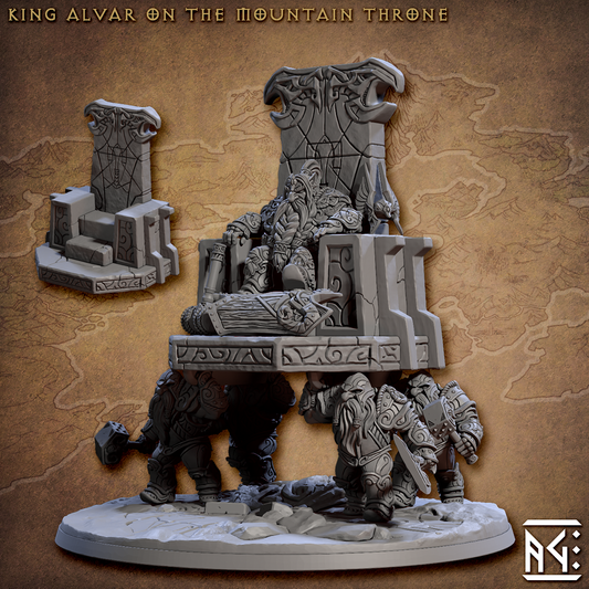 Artisan Guild - King Alvar on the Mountain Throne - Dwarven Runic Warriors 2023 April