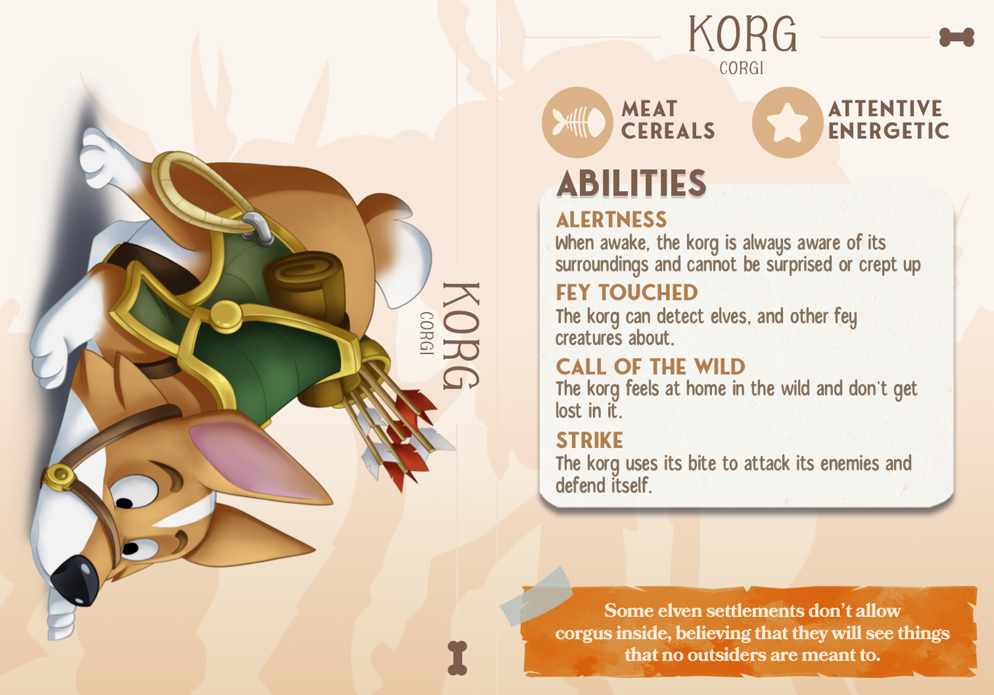 Cast n Play - Korg (The Corgi), Companion