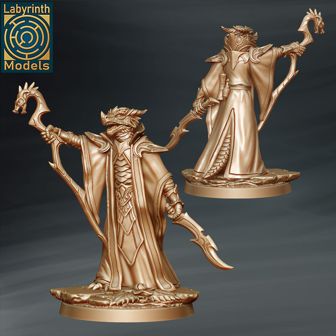 Labyrinth Models - Dragonborn Wizard - Dragon Cult 2023 January