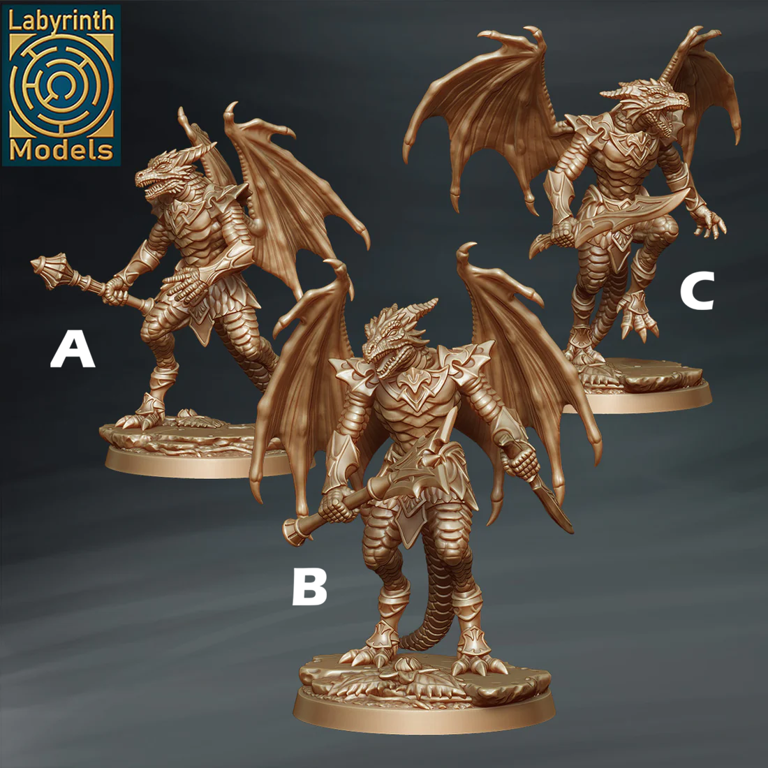 Labyrinth Models - Dragonborn Figther - Dragon Cult 2023 January