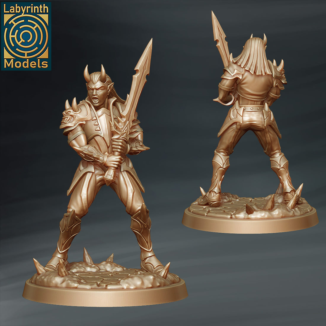 Labyrinth Models - Tiefling Male Fighter - Infernals Collection Vol. 2 2023 May