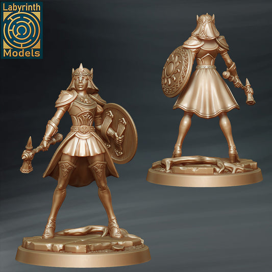 Labyrinth Models - Female Steel Cleric Vestal 1 - Witch Hunters 2023 March