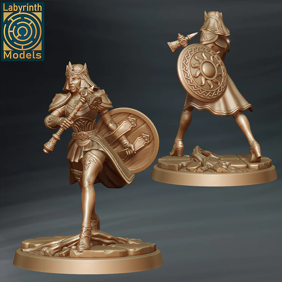 Labyrinth Models - Female Steel Cleric Vestal 3 - Witch Hunters 2023 March