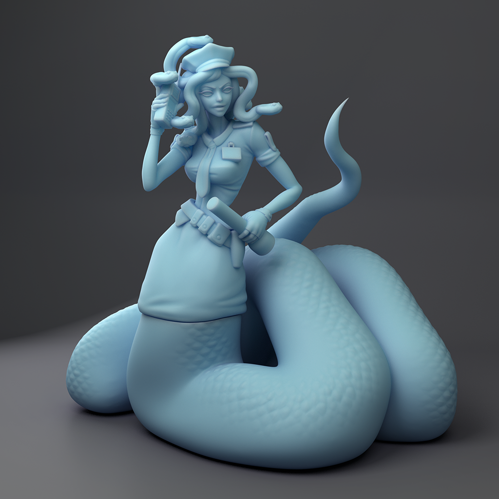 Twin Goddess Miniatures - Lamia Security - Fantasy Office