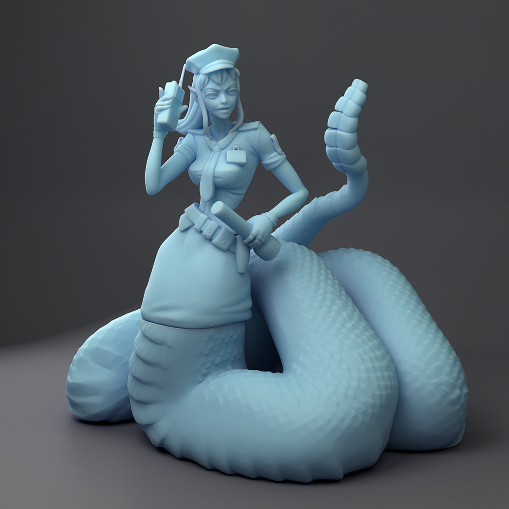 Twin Goddess Miniatures - Lamia Security - Fantasy Office