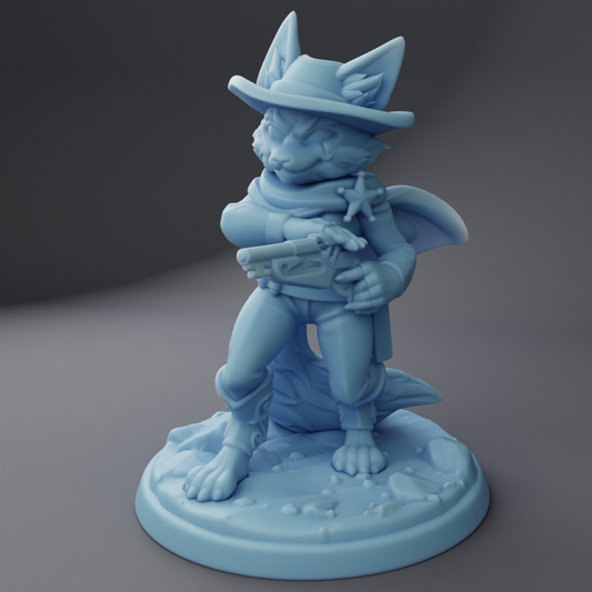 Twin Goddess Miniatures - Leon the Fox Sheriff - Hero Tier March 2024 35mm / 75mm