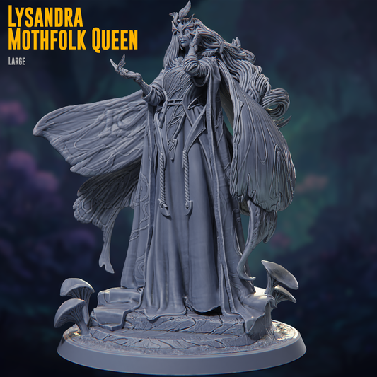 Claymore Miniatures - Lysandra, the Mothfolk Queen (Large) - The Silk Dynasty - 2026 January