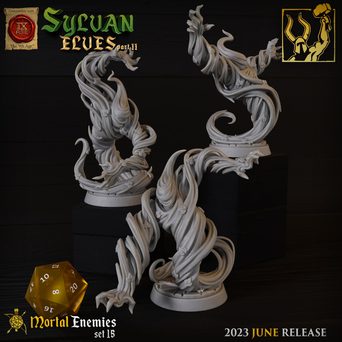 Titan Forge - Air Elemental (Large), Mortal Enemies #15 - Sylvan Elves ll 2023 April